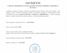 Osvědčení o odborné způsobilosti DDD 1