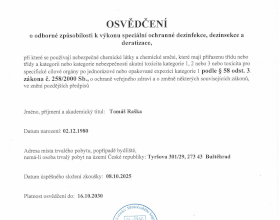 Osvědčení o odborné způsobilosti DDD 3